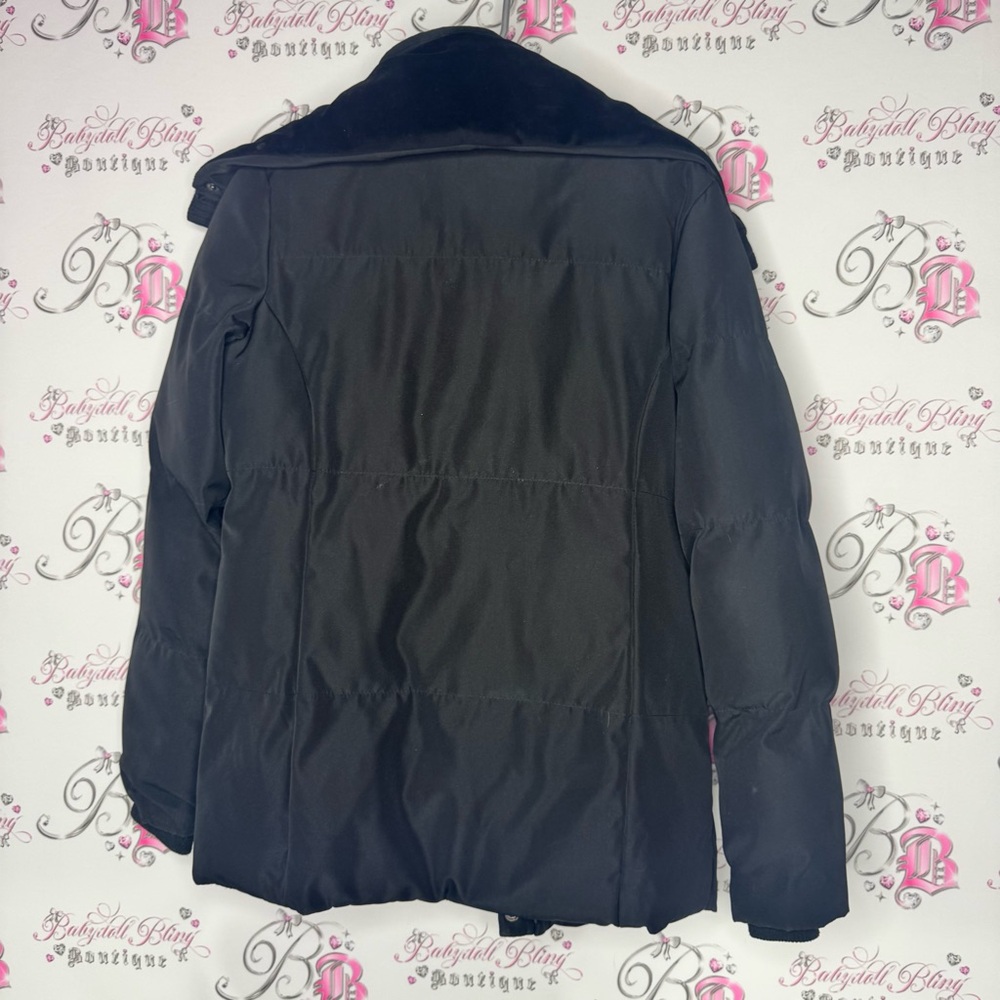 Isaac mizrahi coat puffer Black Jacket zip up collared puff style winter - Picture 5 of 12